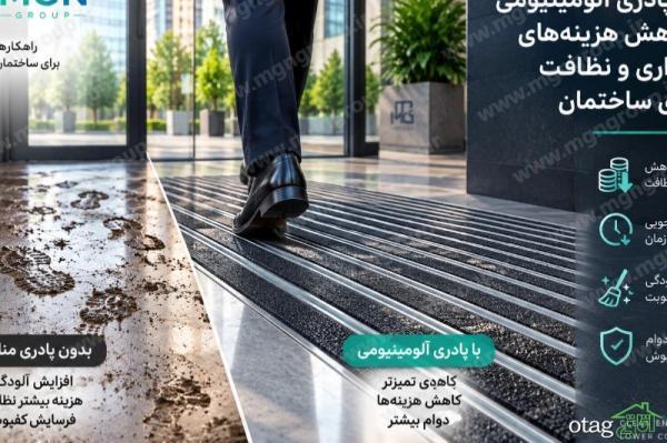 نقش پادری آلومینیومی در کاهش هزینه های نگهداری و نظافت ورودی ساختمان